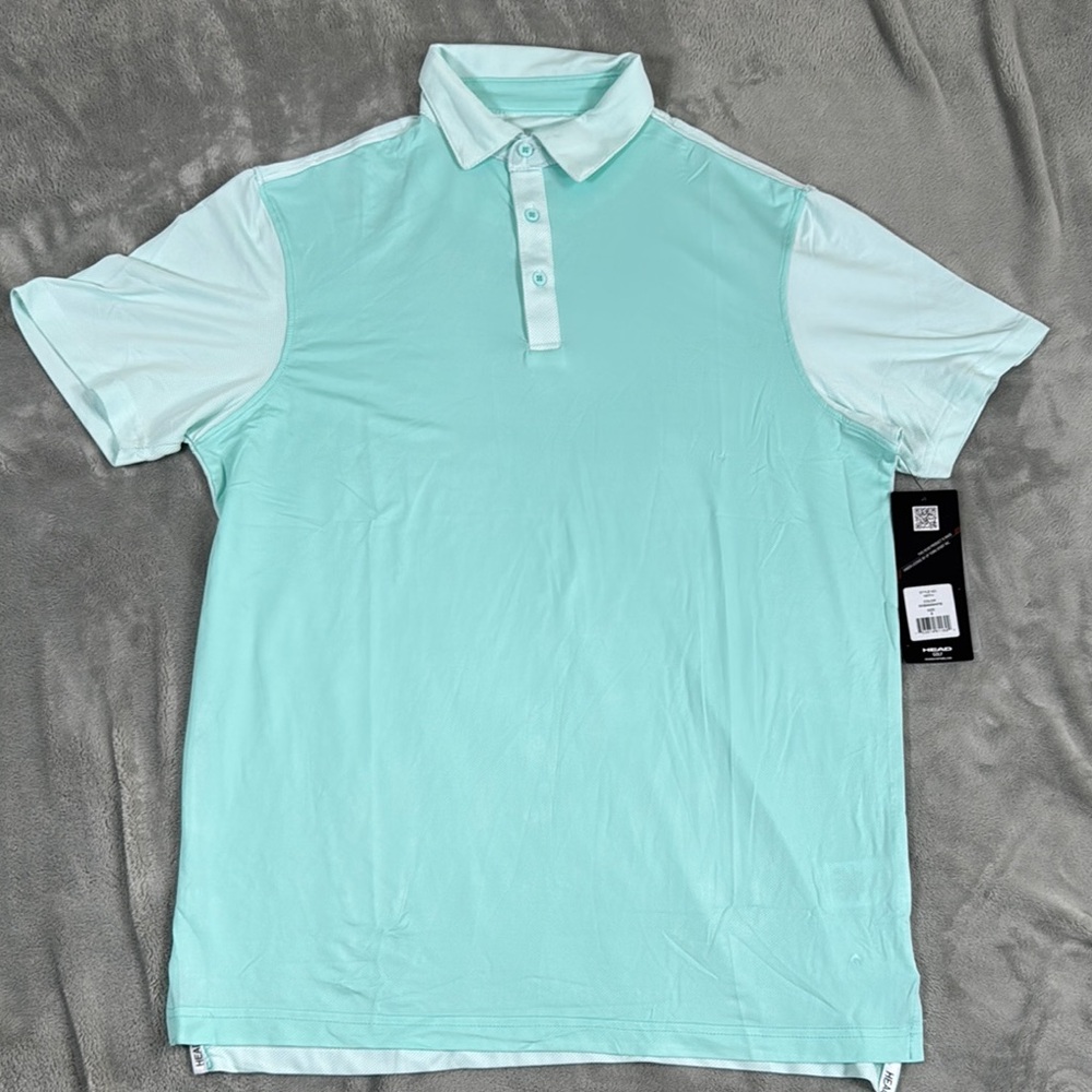 NWT Men's Blue Head Golf Shirt, Size Small